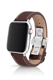 JUUK 44mm Korza Cacao Premium Italian Leather Apple Watch Band